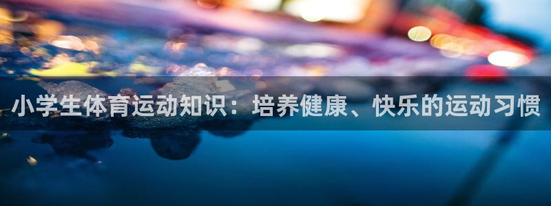 球王会体育：小学生体育运动知识：培养健康、快乐的运动习惯